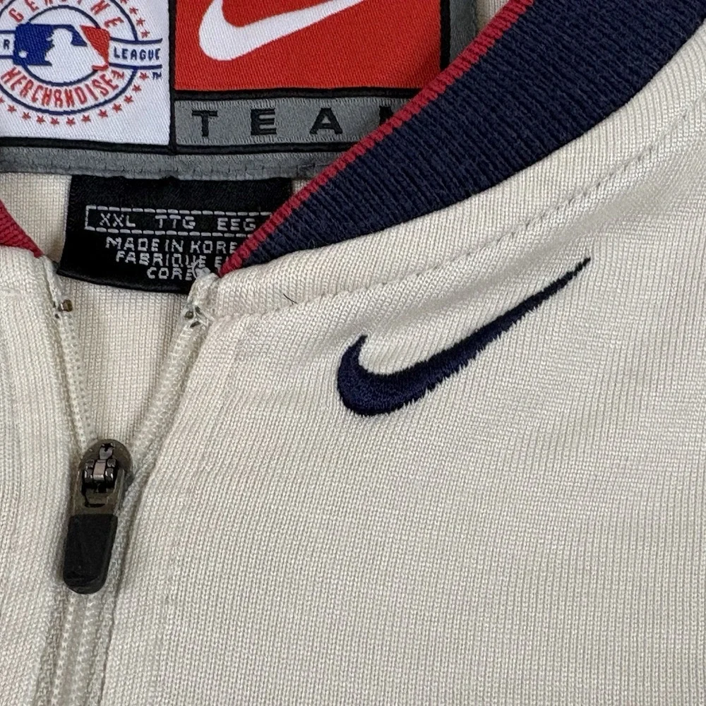 Nike Boston Red Sox 1/4 Zip Warm Up Shirt XXL MLB Authentic Cream Baseball
